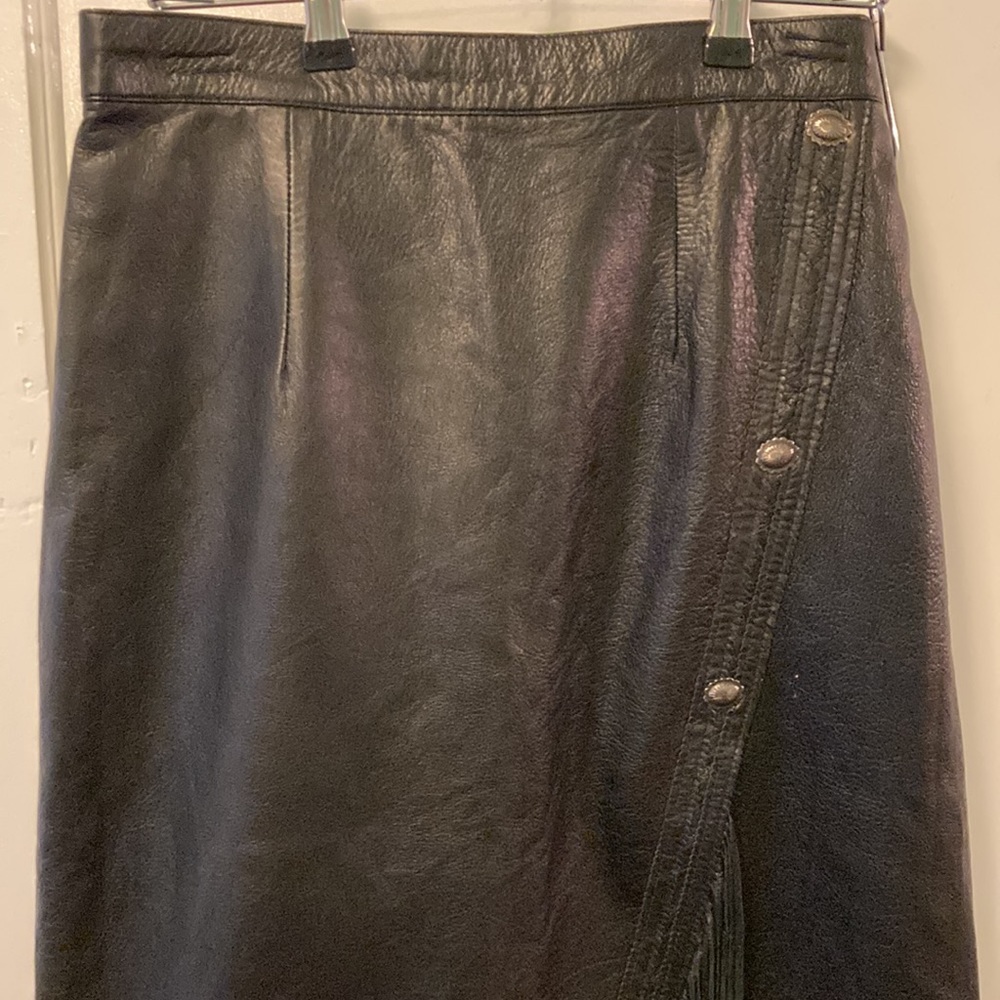 Vintage Alamo Leather Wear Fringe Skirt - Picture 2 of 8